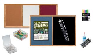 Open Face Combo Boards | Cork Boards & Dry Erase Boards (DECORATIVE WOOD FRAMED)