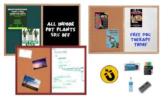 Open Face Combo Boards | Cork Boards & Magnetic Dry Erase Boards (WOOD FRAMED)