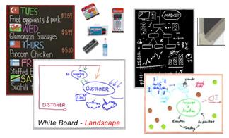 Open Face Dry Erase White Boards | Wet Erase Black Marker Boards