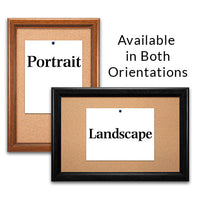 Open Face #353 Wood Framed 12 x 36 Access Cork Boards Can be Ordered in Portrait or Landscape Orientation