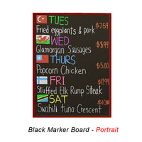 VALUE LINE 12x48 BLACK DRY ERASE BOARD with WOOD FRAME (SHOWN IN PORTRAIT ORIENTATION)