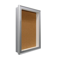 24 x 48 SwingFrame Metal Frame Designer Shadow Box Display Case with Cork Board 3 Inch Deep