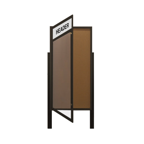 48x60 Extra Large Outdoor Bulletin Board w Header & Posts Ships Free