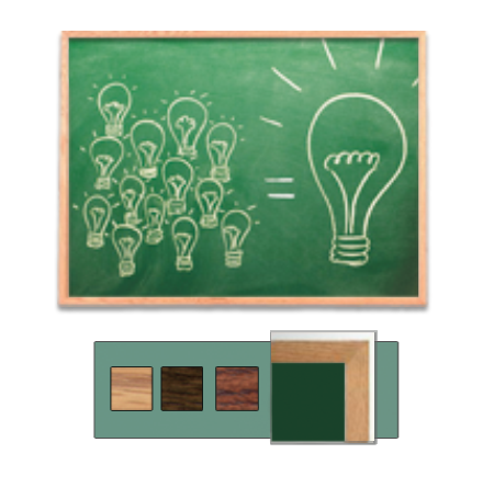 Value Line 24x72 GREEN Chalk Board with Wood Frame