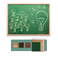 Value Line 24x84 GREEN Chalk Board with Wood Frame