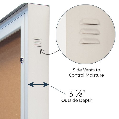 Extreme WeatherPlus™ Outdoor Enclosed Bulletin Board Stands 23 Doors