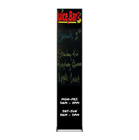 Value Line 12x84 Black Wet Erase Marker Board with Aluminum Frame