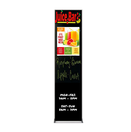24x96 Magnetic Black Dry Erase Marker Board with Aluminum Frame