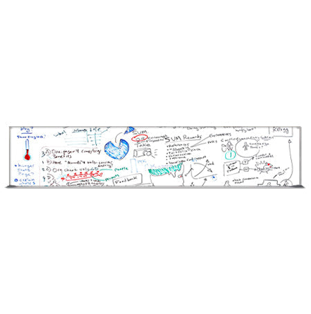 Value Line 12x72 White Dry Erase Marker Board with Aluminum Frame