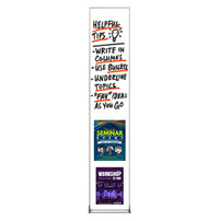 12x72 Magnetic White Dry Erase Marker Board with Silver Frame Trim | Porcelain on Steel Writing Surface