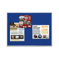 Value Line 30x30 Metal Frame Cork Bulletin Board (Open Face with Silver Trim)