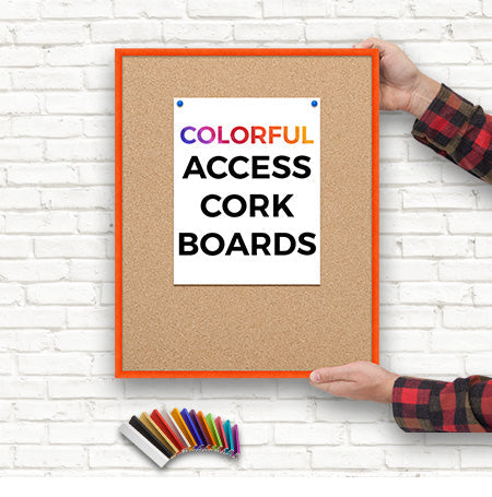 Access Cork Board™ Open Face 16 x 20 Colorful Metal Framed Bulletin Boards
