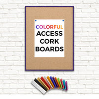 Access Cork Board™ Open Face 18 x 24 Colorful Metal Framed Bulletin Boards