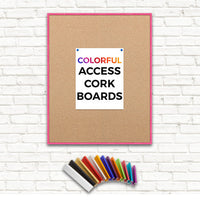 Access Cork Board™ Open Face 24 x 30 Colorful Metal Framed Bulletin Boards