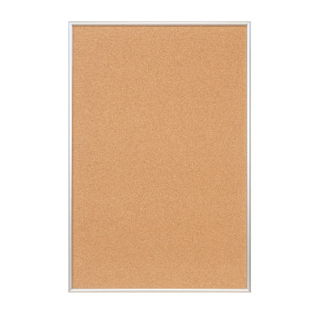 Access Cork Board™ 36"x84" Open Face Recessed Shadow Box Style Designer 43 Metal Framed Recessed Cork Bulletin Board