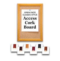 16 x 16 Access Cork Board™ Open Face Wood 353 Framed Bulletin Board