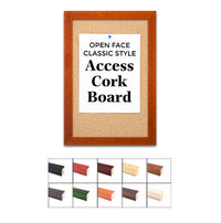 12" x 24" Open Face Wood #361 Framed Cork Board