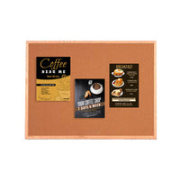 Value Line 48x48 Wood Framed Cork Bulletin Board | Open Face with Hardwood Trim