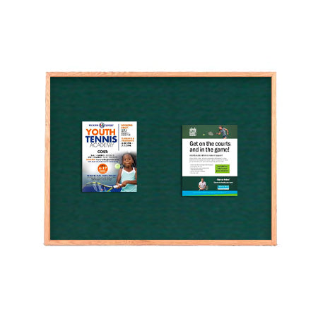 Value Line 36x36 Wood Framed Cork Bulletin Board | Open Face with Hardwood Trim