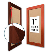 Bold Wide Wood Frame 22"x36" Profile Has an Overall Frame Depth of 1"
