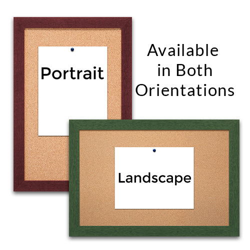 Classic #361 Wood Framed Bulletin Boards 14 x 22 Can be Ordered in Portrait or Landscape Orientation