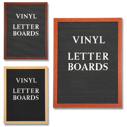 36x36 OPEN FACE LETTER BOARD: 6 VINYL COLORS, 3 WOOD FINISHES