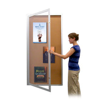 Extra Large 48 x 60 Indoor Enclosed Bulletin Board SwingCase with Metal Cabinet, Single Door, Oversized Viewable Window Area