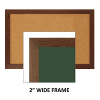 WIDE WOOD FRAME 24 x 84 BULLETIN BOARD (SHOWN IN LANDSCAPE)