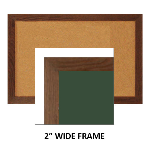 WIDE WOOD FRAME 36 x 48 BULLETIN BOARD (SHOWN IN LANDSCAPE)