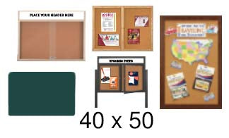 40x50 Cork Boards - All Styles