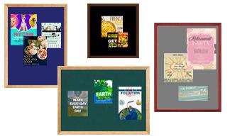Easy Tack Open Face Display Boards (DECORATIVE WOOD FRAMED)