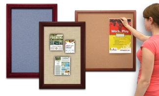 Open Face Classic Wood 353 Framed Bulletin Cork Boards
