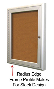 18x24 Lockable Snap Poster Frame - 1.25 inch Silver Mitered Profile