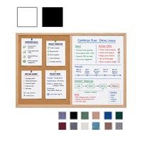 Value Line Combo Board 20x15 Wood Framed Cork Bulletin Marker Board (Open Face with Wood Trim)