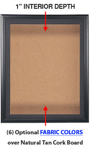 20 x 24 SwingFrame Designer Wood Framed Shadow Box Display Case w Cork Board 1 Inch Deep