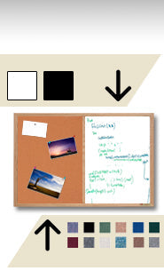 24" x 24" Combo Bulletin Board & Dry Erase White - Black Marker Board