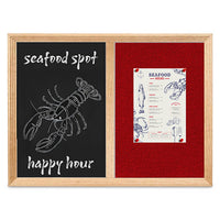 Combo Board 36x72 Decorative Wood Framed Cork Bulletin Board and Marker Board