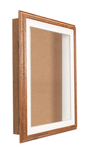 30 x 30 Wood Framed Oak Shadow Box Display Case