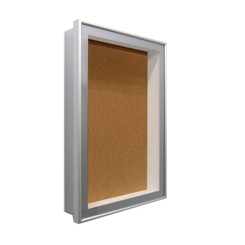 30 x 40 SwingFrame Designer Metal Frame Shadowbox Display Case w Cork Board 4 Inch Deep