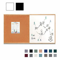 Value Line Combo Board 36x24 Wood Framed Cork Bulletin Marker Board (Open Face with Wood Trim)