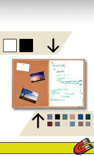 Decorative 48" x 84" Combo Bulletin Board & Magnetic Dry Erase White - Black Marker Board