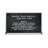 Value Line 36x96 BLACK Chalk Board with Aluminum Frame
