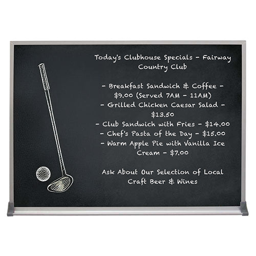 Value Line 24x30 BLACK Chalk Board with Aluminum Frame