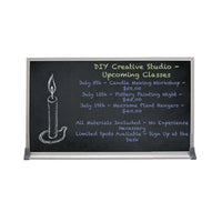 Value Line 48x84 BLACK Chalk Board with Aluminum Frame