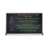 Value Line 48x48 BLACK Chalk Board with Aluminum Frame