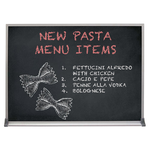 Value Line 24x24 BLACK Chalk Board with Aluminum Frame