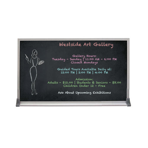Value Line 8.5x11 BLACK Chalk Board with Aluminum Frame