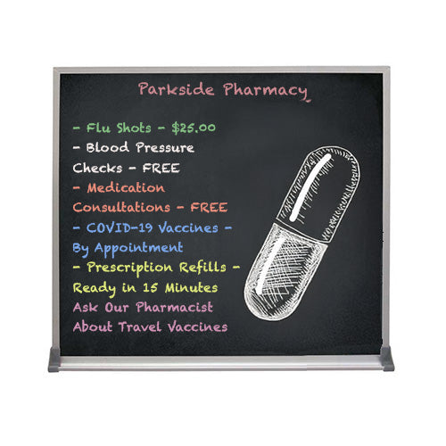 Value Line 20x30 BLACK Chalk Board with Aluminum Frame