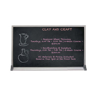 Value Line 40x50 BLACK Chalk Board with Aluminum Frame