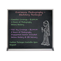 Value Line 24x36 BLACK Chalk Board with Aluminum Frame